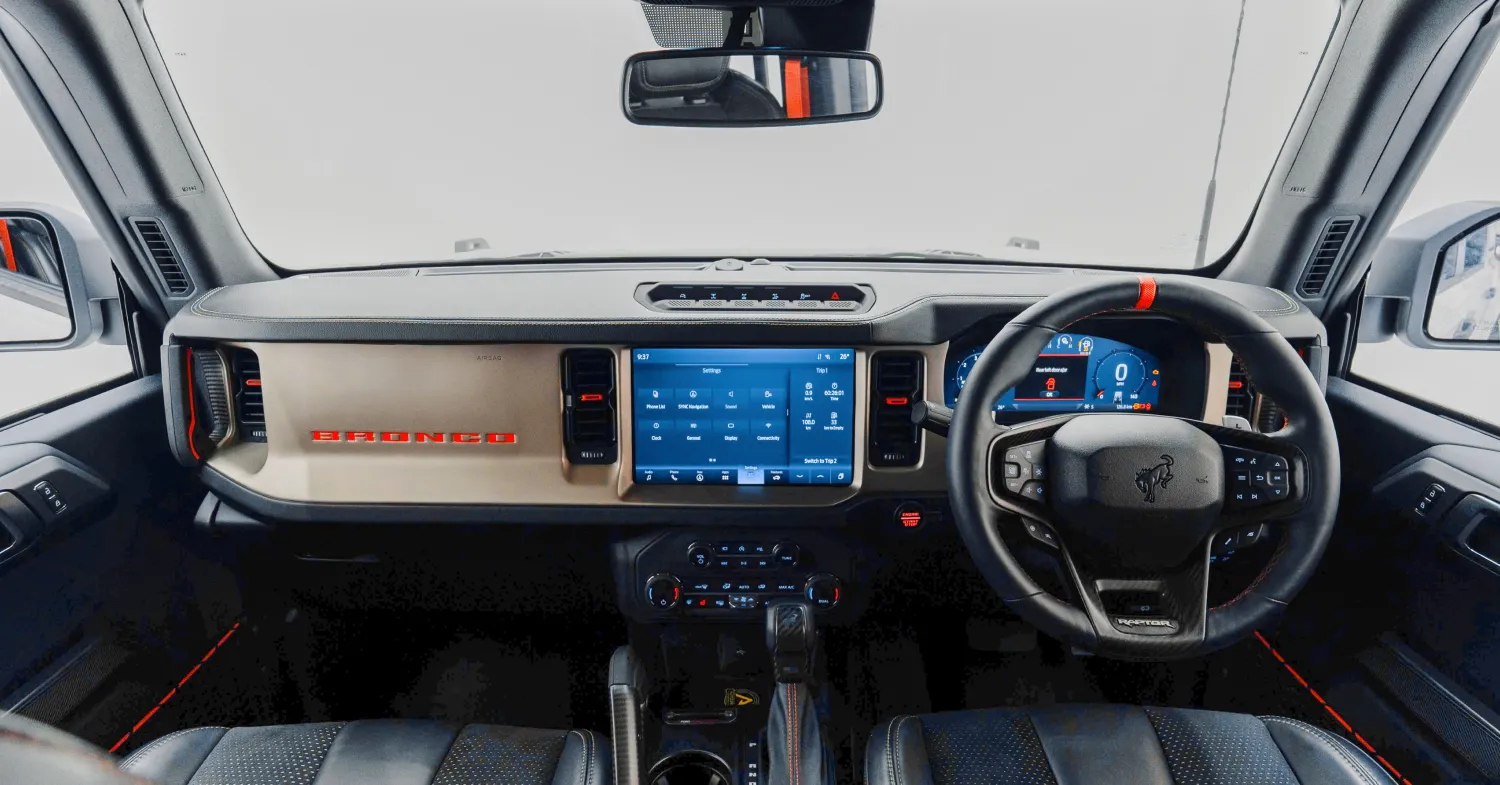 the 2026 bronco in australia bronco raptor dashboard (1)